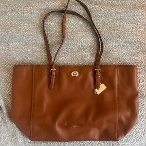 Coach Tan Leather Tote Bag